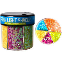 Διακοσμητικές Πούλιες Metallic & Neon (Αστεράκια & Καρδούλες) 6 χρώματα 60gr