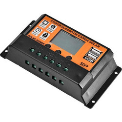 MPPT/PWM-50A 12/24v Ρυθμιστής Φόρτισης ηλιακού πάνελ Αυτόματη οθόνη LCD Solar Charge Controller διπλής θύρας USB-1τεμ