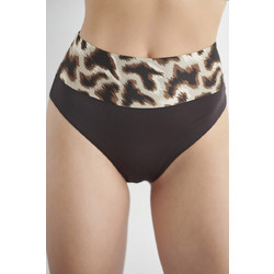 BLU4U Art Leo Ψηλόμεσο Bikini Slip Animal Print Σοκολατί 22365154-18