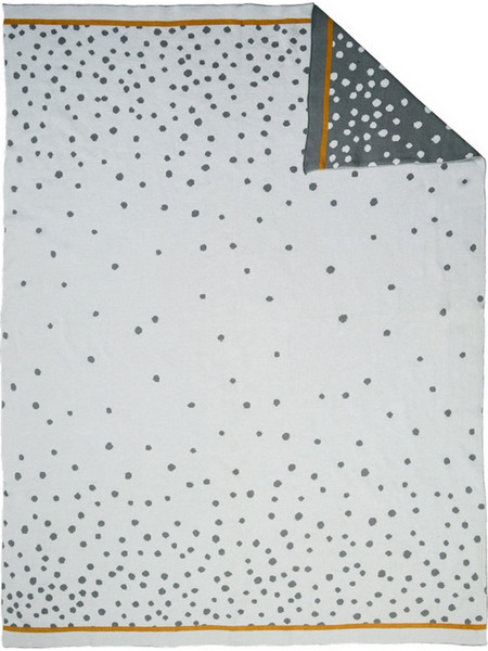 Done By Deer Happy Dots Κουβέρτα Πλεκτή Αγκαλιάς 80x100 Λευκή Ανθρακί