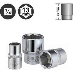 Force 52513 - Εξάγωνο Καρυδάκι 1/4" - 13mm