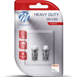 M-tech W5W / T10 Heavy Duty LED 24V 2τμχ