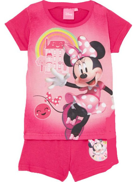 Γνήσια Παιδικά Πυτζαμάκια Disney Minnie Mouse - Σετ 100% Βαμβακερά Φούξια