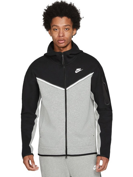 Nike Sportswear Tech Fleece Ανδρική Ζακέτα Fleece με Κουκούλα και Φερμουάρ Γκρι CU4489-016
