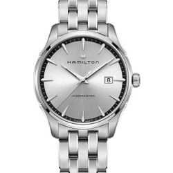 Hamilton Jazzmaster Ανδρικό Ρολόι με Ασημί Μεταλλικό Μπρασελέ H32451151