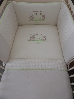 Baby Oliver Des 607 Σετ Κούνιας Beige/Grey 3τμχ