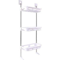 Επιτοίχια ραφιέρα μπάνιου 30x13.5x88cm Λευκό
