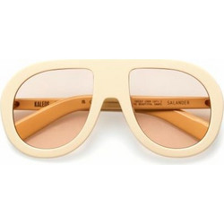 Kaleos Salander 004 Γυναικεία Γυαλιά Ηλίου Aviator Κοκάλινα Μπεζ με Διαφανές Polarized Φακό