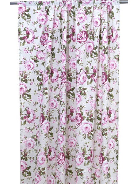 Anna Riska Κουρτίνα Floral με Τρέσα 140x270 Carol Lilac