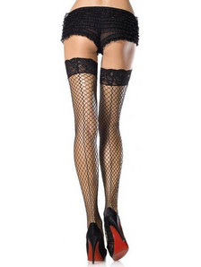 LEG AVENUE - NET AND LACE THIGHS HIGHS