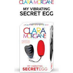 Clara Morgane Secret Egg Δονητής Egg για Ζευγάρια με Τηλεχειριστήριο Κόκκινος