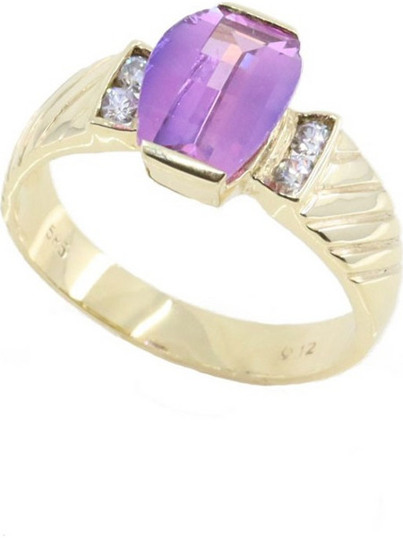 Δαχτυλίδι 14 Κ με μωβ zircon, 2164