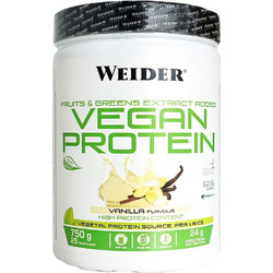 Weider Vegan Vanilla Φυτική Πρωτεΐνη Γράμμωσης Χωρίς Λακτόζη & Γλουτένη 750gr