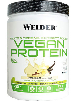 Weider Vegan Vanilla Φυτική Πρωτεΐνη Γράμμωσης Χωρίς Λακτόζη & Γλουτένη 750gr