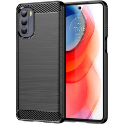 Hurtel Carbon Case Back Cover Θήκη Μαύρη (Motorola Moto G Stylus 2022)