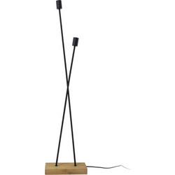 XANLITE ΦΩΤΙΣΤΙΚΟ ΔΑΠΕΔΟΥ TWINSY BAMBOO ΚΑΙ ΜΑΥΡΟ ΜΕΤΑΛΛΟ 28CM X 12CM X 138CM