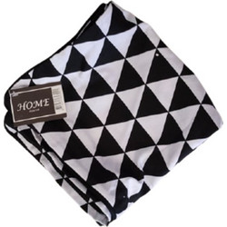 Home Βαμβακερή Μαξιλαροθήκη Σαλονιού 45x45cm Άσπρο - Μαύρο Τρίγωνα