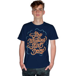 Stop Wishing Start Doing 2 (Κοντομάνικο Ανδρικό / Unisex) - French navy