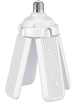 POWERTECH LED λάμπα E27-018, 4x αναδιπλούμενα πτερύγια, 52W, 4000K, E27