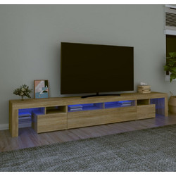 vidaXL Έπιπλο Τηλεόρασης Ξύλινο Sonoma με Φωτισμό Led Μ260xΠ36.5xΥ40cm 3152780