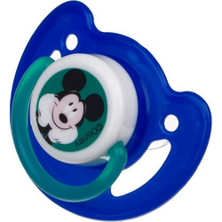 Mickey Ορθοδοντική Πιπίλα Σιλικόνης 0-6m Μπλε