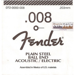 Fender Χορδή Ηλεκτρικής / Ακουστικής Κιθάρας Plain Steel 12"