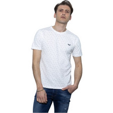 Side Effect RS-2248 Ανδρικό T-Shirt Λευκό Με Μικροσχέδιο