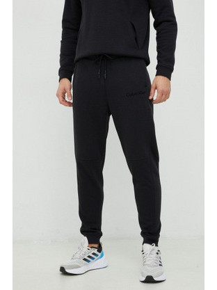 Calvin Klein Ανδρικό Παντελόνι Φόρμας Fleece με Λάστιχο Μαύρο 00GMF2P608-BAE