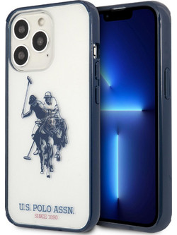 U.S. Polo Assn. Horse Logo Collection Ανθεκτική θήκη προστασίας από πολυκαρβονικό - iPhone 13 Pro (Navy/Clear - USHCP13LHHRSB)
