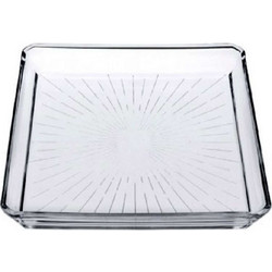 Quid Πιάτο Γλυκού Γυάλινο Τετράγωνο Madlen Square 20x20cm