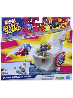 Hasbro Marvel Stunt Squad Captain America vs Thanos Σετ Φιγούρες Δράσης για 4+ Ετών