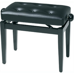 Gewa Deluxe Σκαμπό Πιάνου Ρυθμιζόμενο Black High Gloss Μ52xΠ30xΥ48-57cmΚωδικός: 130.300