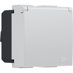 Acaelec Modys Πρίζα Σούκο με Kαπάκι Aσφαλείας 2P+E 16A 250VAC IP20 Ιβουάρ (10101312212)