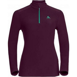 Odlo Le Tour Midlayer 1/2 Zip Pullover Γυναικείο Αθλητικό T-Shirt Μπορντό 222011-30305