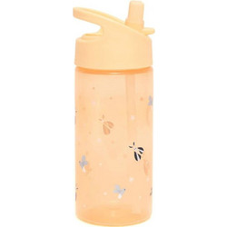 Petit Monkey Fox Fireflies Παιδικό Μπουκάλι Πλαστικό BPA Free με Καλαμάκι Κοραλί 380ml
