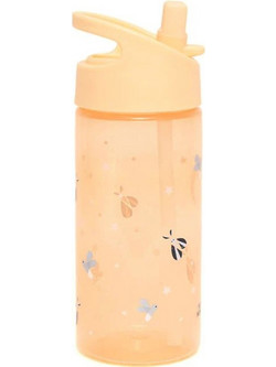 Petit Monkey Fox Fireflies Παιδικό Μπουκάλι Πλαστικό BPA Free με Καλαμάκι Κοραλί 380ml