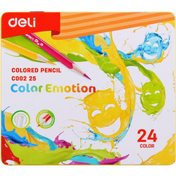 Deli Color Emotion Κασετίνα Ξυλομπογιές Σετ 24τμχ