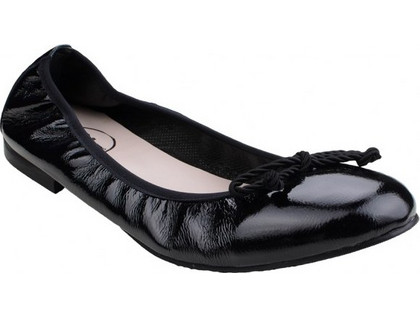 Bigshoes GA1131-01L Δερμάτινη Μπαλαρίνα Μαύρη