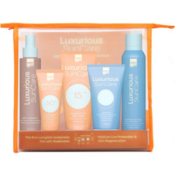 InterMed Luxurious Medium Protection Face Cream SPF50 75ml + Body Cream SPF15 200ml + Tanning Oil 200ml + After Sun 150ml + Antioxidant Mist 200ml