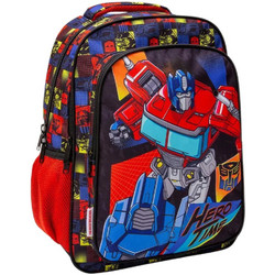 Must Transformers Hero Time Σχολική Τσάντα Πλάτης Δημοτικού Μπλε Κόκκινη 483231
