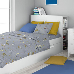 Dimcol Σετ Παιδικά Σεντόνια 160x240 Sweet Dreams 552 Grey 2τμχ