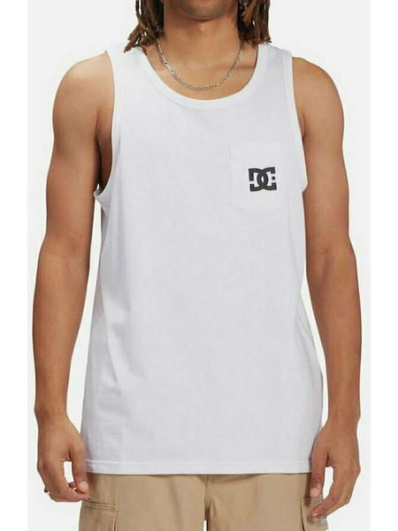 DC STAR POCKET Men΄s Tank - Cotton -Standard fit - White