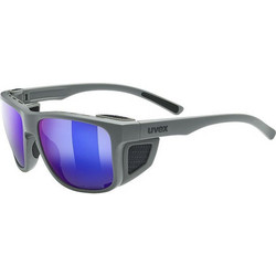 Uvex Sportstyle 312 S53.3.006.5599 Αθλητικά Γυαλιά Ηλίου Τετράγωνα Κοκάλινα Μαύρα με Μπλε Καθρέπτη Φακό