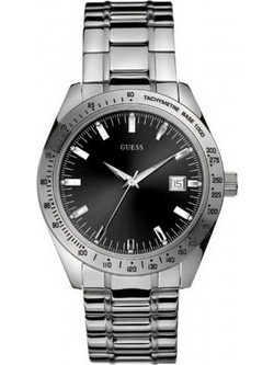 Guess Ανδρικό Ρολόι με Ασημί Μεταλλικό Μπρασελέ W90043G1