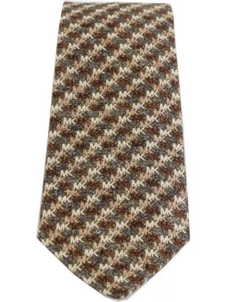 MICHAEL KORS ΓΡΑΒΑΤΑ ALL OVER PRINT LOGO ΧΑΚΙ-ΜΠΕΖ