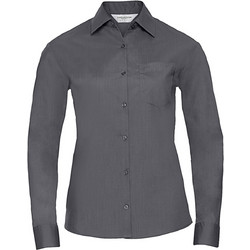 Russell Athletic Μακρυμάνικο Γυναικείο Πουκάμισο Convoy Grey R-934F-0