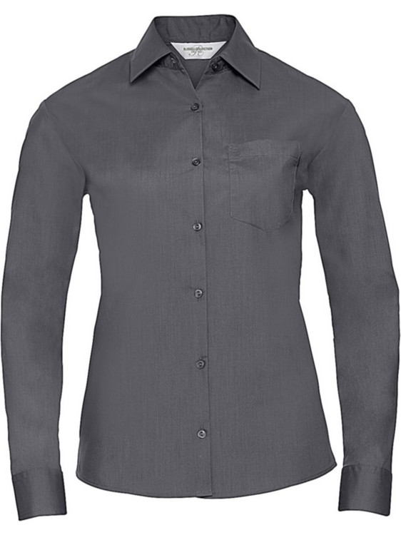 Russell Athletic Μακρυμάνικο Γυναικείο Πουκάμισο Convoy Grey R-934F-0