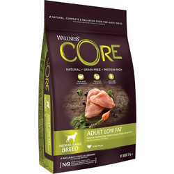 Wellness Core Adult Medium & Large Breed Low Fat Grain Free with Turkey 1.8kg