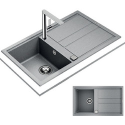 Teka Nova 45 B-TG 1B 1D Ένθετος Νεροχύτης Γρανίτη Stone Grey 86x51cm