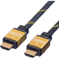 Roline Καλώδιο HDMI 1.4 Braided HDMI Male to HDMI Male 2m Black 11.04.5502